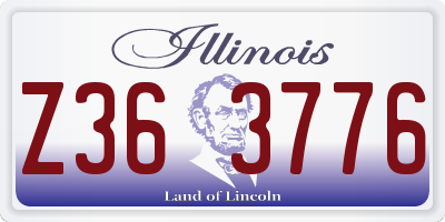 IL license plate Z363776