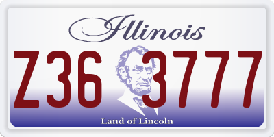 IL license plate Z363777