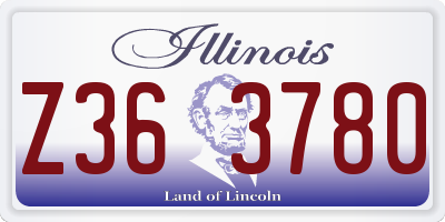 IL license plate Z363780