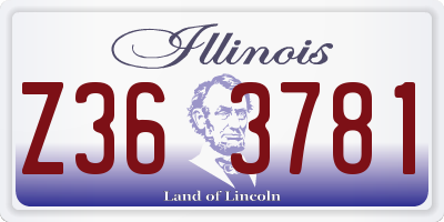 IL license plate Z363781