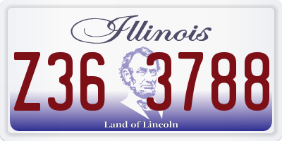 IL license plate Z363788