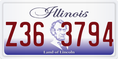 IL license plate Z363794