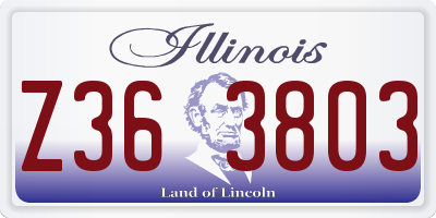 IL license plate Z363803