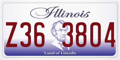 IL license plate Z363804