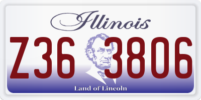 IL license plate Z363806