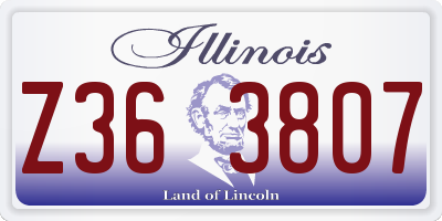 IL license plate Z363807