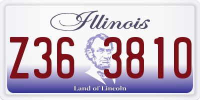 IL license plate Z363810