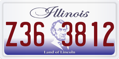 IL license plate Z363812