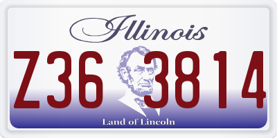IL license plate Z363814