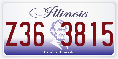 IL license plate Z363815