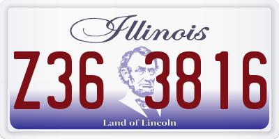 IL license plate Z363816