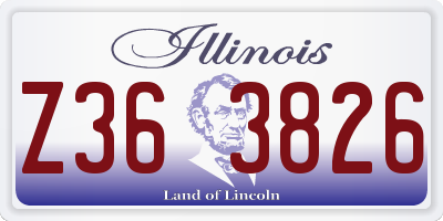 IL license plate Z363826