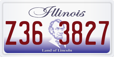 IL license plate Z363827