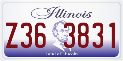 IL license plate Z363831