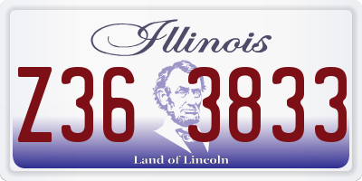 IL license plate Z363833