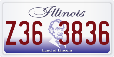 IL license plate Z363836
