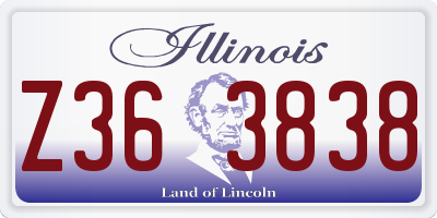 IL license plate Z363838