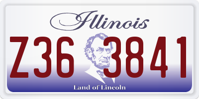IL license plate Z363841