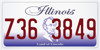 IL license plate Z363849