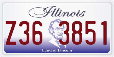 IL license plate Z363851