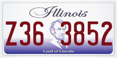 IL license plate Z363852