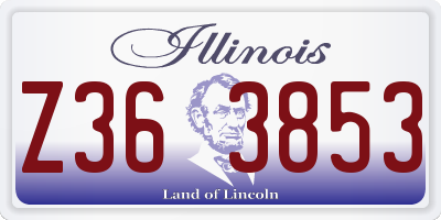 IL license plate Z363853