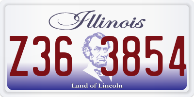 IL license plate Z363854