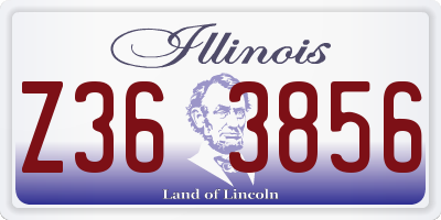 IL license plate Z363856