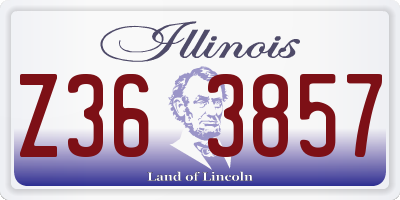 IL license plate Z363857