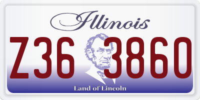 IL license plate Z363860