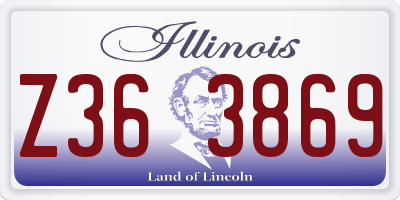 IL license plate Z363869