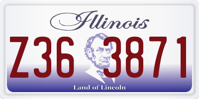 IL license plate Z363871