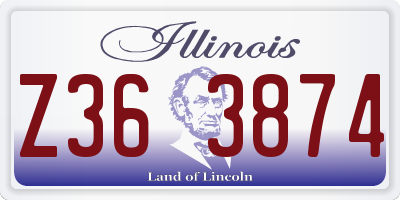 IL license plate Z363874