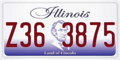IL license plate Z363875