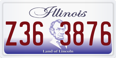 IL license plate Z363876