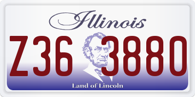 IL license plate Z363880