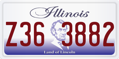 IL license plate Z363882