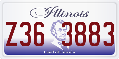 IL license plate Z363883