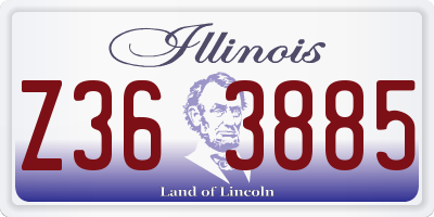 IL license plate Z363885