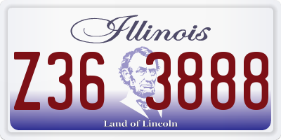 IL license plate Z363888