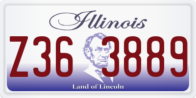 IL license plate Z363889