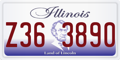 IL license plate Z363890