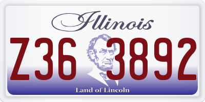 IL license plate Z363892