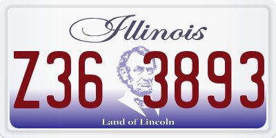 IL license plate Z363893