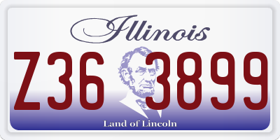 IL license plate Z363899