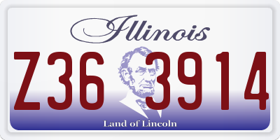 IL license plate Z363914