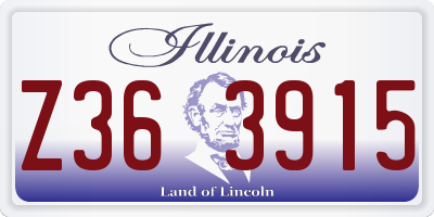 IL license plate Z363915