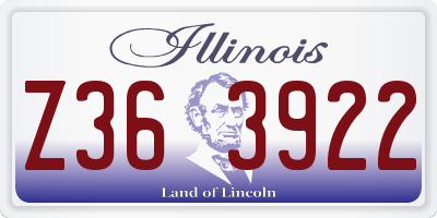 IL license plate Z363922