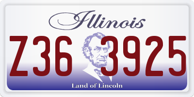 IL license plate Z363925