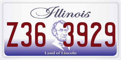 IL license plate Z363929